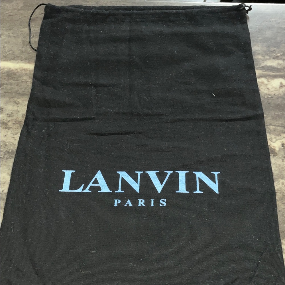 Lanvin Black Bag with Blue Logo